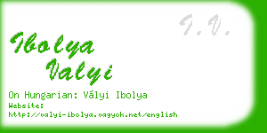 ibolya valyi business card