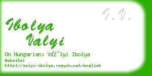 ibolya valyi business card